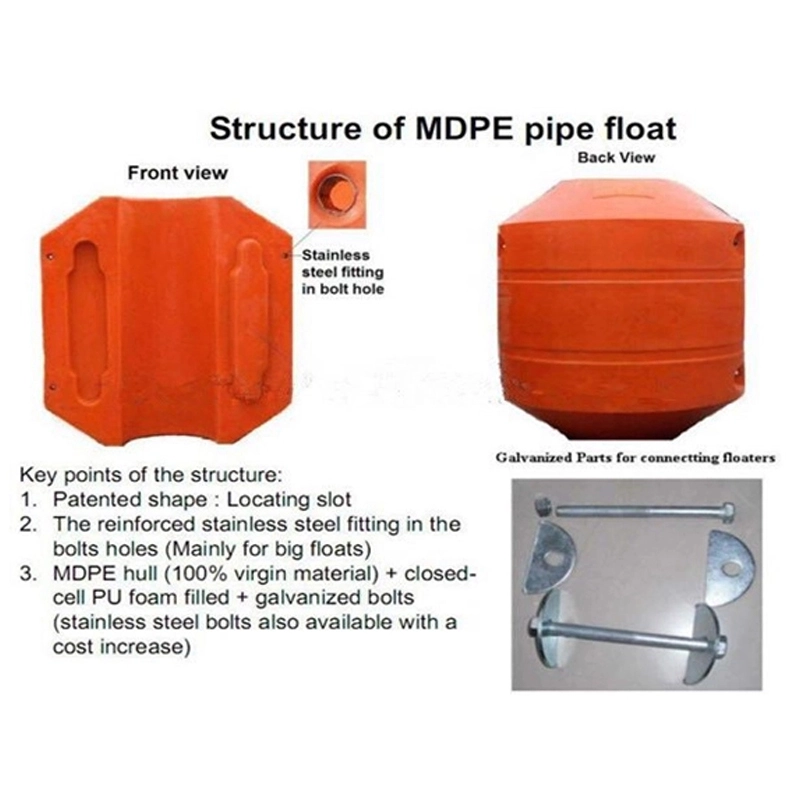 Flutuador de plástico/tubo de HDPE
